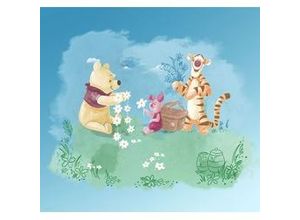 4055065510502 - Fototapete »Winnie Pooh Picnic« glatt Comic mehrfarbig (Packung) bunt