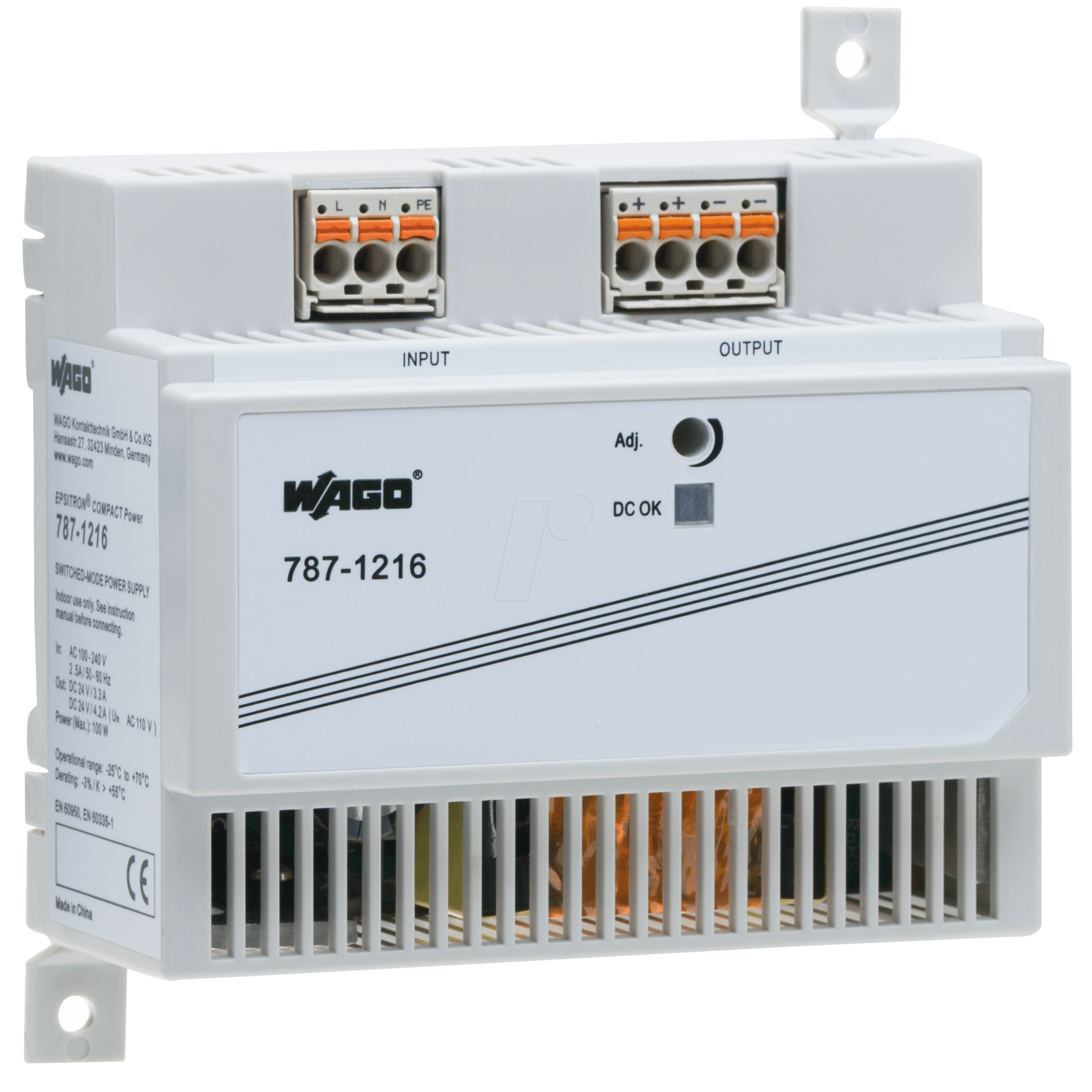 4055143415057 - 787-1216 Hutschienen-Netzteil (DIN-Rail) 24 v 42 a 1008 w Anzahl Ausgänge1 x Inhalt 1 St - Wago