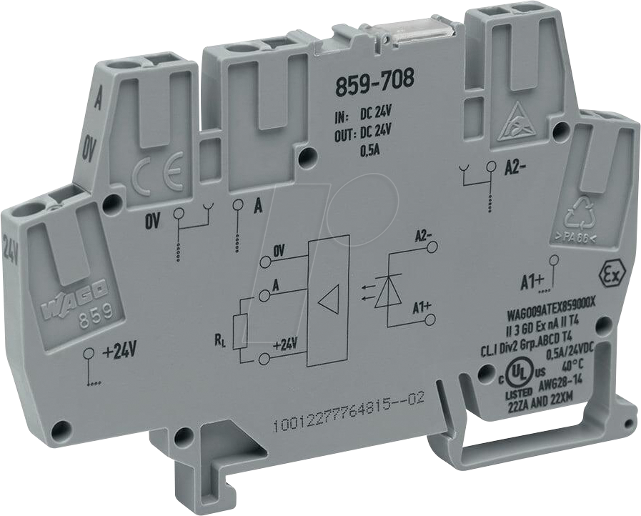 4055143604727 - 859-708 - Optokopplermodul E DC 24 V A DC 0 … 24 V 05 A grau