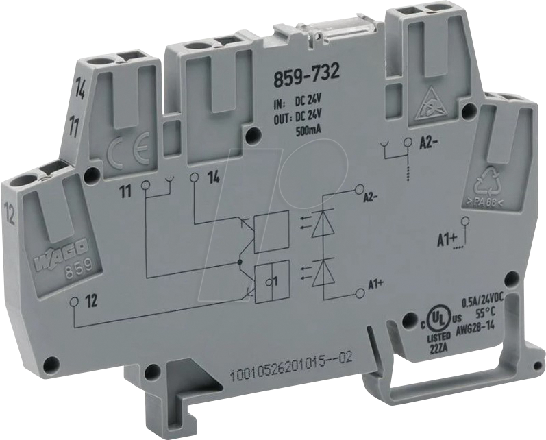 4055143605038 - 859-732 - Optokopplermodul E DC 24 V A DC 3 … 30 V 05 A 1 Wechsler