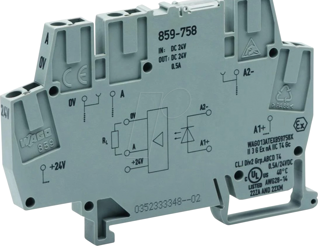 4055143606127 - 859-758 - Optokopplermodul E DC 24 V A DC 20 … 30 V 05 A grau