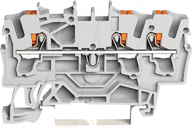 4055143713795 - 2202-1301 - 3-Leiter-Durchgangsklemme mit Drücker 25 mm² grau