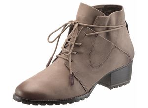 4055158704870 - Große Größen Tamaris Schnürstiefelette taupe Gr37