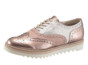 4055161296263 - Große Größen Marco Tozzi Schnürschuh rosa metallic Gr38