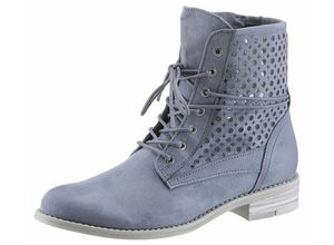 4055161871736 - Große Größen Marco Tozzi Schnürstiefelette hellblau Gr36