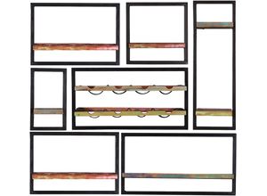 4055195910128 - Wandregal Riverboat Regale Gr B H T 120 cm x 110 cm x 25 cm bunt (schwarz bunt) Hängeregale 4055195910128 - Wandregal Riverboat Regale Gr B H T 120 cm x 110 cm x 25 cm bunt (schwarz bunt) Hängeregale