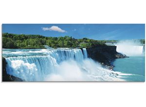 4055327015547 - Glasbild ARTLAND Niagara Bilder Gr B H 125 cm x 50 cm Glasbild Gewässer 1 St blau Glasbilder in verschiedenen Größen