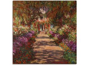 4055327094474 - Wandbild ARTLAND Weg in Monets Garten Giverny 1902 Bilder Gr B H 100 cm x 100 cm Leinwandbild Garten 1 St bunt Bild Leinwandbild Kunstdrucke Bilder als Alubild Leinwandbild Wandaufkleber oder Poster in versch Größen