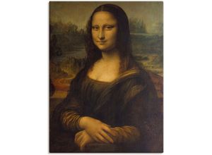 4055327097628 - Wandbild ARTLAND Mona Lisa Um 1503 Bilder Gr B H 60 cm x 80 cm Leinwandbild Porträts 1 St braun Bild Leinwandbild Kunstdrucke Bilder als Leinwandbild Wandaufkleber oder Poster in versch Größen