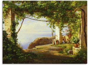 4055327109796 - Wandbild ARTLAND Sorrento 1875 Bilder Gr B H 80 cm x 60 cm Leinwandbild Garten 1 St grün Bild Leinwandbild Kunstdrucke Bilder als Leinwandbild Wandaufkleber oder Poster in versch Größen