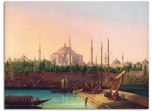 4055327114950 - Wandbild ARTLAND Hagia Sophia Istanbul Bilder Gr B H 80 cm x 60 cm Leinwandbild Gebäude 1 St bunt Bild Leinwandbild Kunstdrucke Bilder als Leinwandbild Wandaufkleber oder Poster in versch Größen