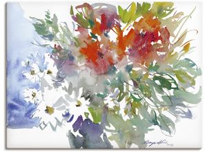 4055327150859 - Wandbild ARTLAND Blumenstrauß II Bilder Gr B H 120 cm x 90 cm Leinwandbild Blumen 1 St bunt Bild Poster Bilder als Alubild Leinwandbild Wandaufkleber oder in versch Größen