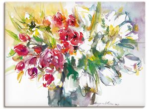 4055327151054 - Wandbild ARTLAND Blumenstrauß IV Bilder Gr B H 120 cm x 90 cm Leinwandbild Blumen 1 St bunt Bild Poster Bilder als Alubild Leinwandbild Wandaufkleber oder in versch Größen