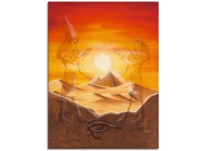 4055327155786 - Wandbild ARTLAND Ägypten Bilder Gr B H 90 cm x 120 cm Leinwandbild Afrika 1 St orange Bild Poster Bilder als Alubild Leinwandbild Wandaufkleber oder in versch Größen