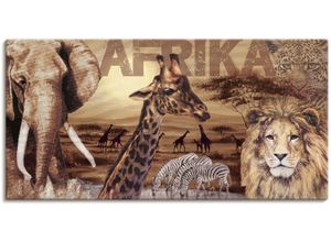 4055327158671 - Wandbild ARTLAND Afrika Bilder Gr B H 100 cm x 50 cm Leinwandbild Wildtiere 1 St braun Bild Poster Bilder als Alubild Leinwandbild Wandaufkleber oder in versch Größen