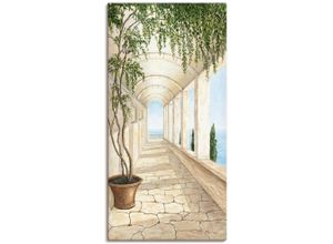 4055327160568 - Wandbild ARTLAND Capri Bilder Gr B H 50 cm x 100 cm Leinwandbild Gebäude 1 St beige (naturfarben) Bild Metallbild Metallbilder Bilder als Alubild Leinwandbild Wandaufkleber oder Poster in versch Größen