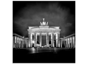 4055327191418 - Glasbild ARTLAND Berlin Brandenburger Tor I Bilder Gr B H 50 cm x 50 cm Glasbild Gebäude quadratisch 1 St schwarz Bild Glasbild Glasbilder Bilder in verschiedenen Größen