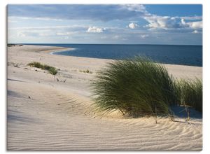 4055327238687 - Wandbild ARTLAND Gras am Strand Bilder Gr B H 40 cm x 30 cm Leinwandbild Strand Querformat 1 St beige (naturfarben) Bild Metallbild Metallbilder Bilder als Alubild Leinwandbild Wandaufkleber oder Poster in versch Größen