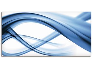 4055327243070 - Wandbild ARTLAND Abstrakte Komposition Bilder Gr B H 100 cm x 50 cm Leinwandbild Gegenstandslos Querformat 1 St blau Bild Metallbild Metallbilder Bilder als Alubild Leinwandbild Wandaufkleber oder Poster in versch Größen