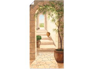 4055327296212 - Wandbild ARTLAND Toskanischer Durchgang Bilder Gr B H 50 cm x 100 cm Poster Fenster & Türen 1 St beige (naturfarben) Bild Leinwandbild Kunstdrucke Bilder als Alubild Leinwandbild Wandaufkleber oder Poster in versch Größen