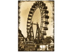 4055327443371 - Wandbild ARTLAND Wien - Prater Bilder Gr B H 70 cm x 100 cm Leinwandbild Gebäude Hochformat 1 St beige (natur) Kunstdrucke als Leinwandbild Wandaufkleber oder Poster in versch Größen