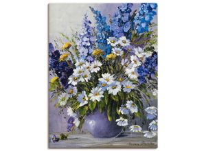 4055327454407 - Wandbild ARTLAND Rittersporn Bilder Gr B H 90 cm x 120 cm Leinwandbild Blumen Hochformat 1 St weiß Bild Leinwandbild Kunstdrucke Bilder als Leinwandbild Wandaufkleber oder Poster in versch Größen