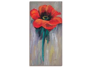 4055327487214 - Wandbild ARTLAND Roter Mohn II Bilder Gr B H 50 cm x 100 cm Leinwandbild Blumen Hochformat 1 St rot Bild Poster Bilder als Leinwandbild Wandaufkleber oder in versch Größen