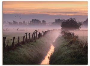 4055327619813 - Wandbild ARTLAND Applaus für den Herbst Bilder Gr B H 120 cm x 90 cm Leinwandbild Felder 1 St orange Bild Kunstdruck Kunstdrucke Bilder als Leinwandbild Wandaufkleber oder Poster in versch Größen