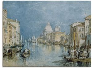 4055327689656 - Wandbild ARTLAND Venedig Canale Grande Bilder Gr B H 120 cm x 90 cm Leinwandbild Italien 1 St blau Bild Leinwandbild Kunstdrucke Bilder als Leinwandbild Wandaufkleber oder Poster in versch Größen