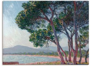 4055327691536 - Wandbild ARTLAND Der Strand bei Juan-les-pins 1888 Bilder Gr B H 120 cm x 90 cm Leinwandbild Gewässer 1 St blau Bild Leinwandbild Kunstdrucke Bilder als Leinwandbild Wandaufkleber oder Poster in versch Größen