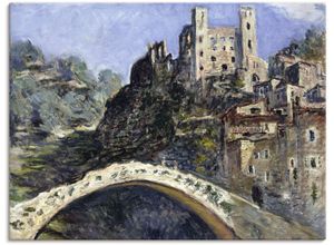 4055327691772 - Wandbild ARTLAND Dolceacqua 1884 Bilder Gr B H 120 cm x 90 cm Leinwandbild Italien 1 St blau Bild Poster Bilder als Leinwandbild Wandaufkleber oder in versch Größen