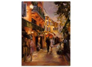 4055327751919 - Wandbild ARTLAND Abend in Paris II Bilder Gr B H 60 cm x 80 cm Leinwandbild Frankreich Hochformat 1 St rot Bild Poster Bilder als Leinwandbild Wandaufkleber oder in versch Größen