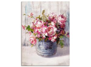 4055327755023 - Wandbild ARTLAND Gartenblumen I Bilder Gr B H 60 cm x 80 cm Leinwandbild Blumen Hochformat 1 St pink Bild Leinwandbild Kunstdrucke Bilder als Leinwandbild Wandaufkleber oder Poster in versch Größen