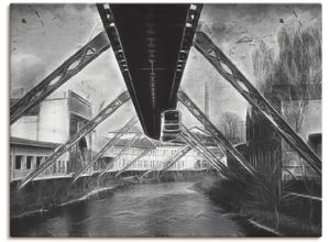 4055327795708 - Wandbild ARTLAND Wuppertal Skyline Collage II Bilder Gr B H 80 cm x 60 cm Leinwandbild Architektonische Elemente 1 St grau Bild Kunstdruck Leinwandbild Kunstdrucke Bilder als Leinwandbild Wandaufkleber oder Poster in versch Größen