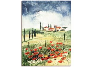 4055327815703 - Wandbild ARTLAND Toskana III Bilder Gr B H 90 cm x 120 cm Leinwandbild Europa 1 St grün Bild Kunstdruck Kunstdrucke Bilder als Leinwandbild Wandaufkleber oder Poster in versch Größen