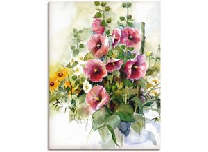 4055327815994 - Wandbild ARTLAND Blumen Zusammenstellung I Bilder Gr B H 60 cm x 80 cm Leinwandbild Blumen 1 St pink Bild Kunstdruck Kunstdrucke Bilder als Leinwandbild Wandaufkleber oder Poster in versch Größen