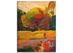 4055327895729 - Wandbild ARTLAND Paul Gauguin Frauen am Fluß Bilder Gr B H 60 cm x 80 cm Leinwandbild Wiesen & Bäume Hochformat 1 St rot Bild Poster Bilder als Leinwandbild Wandaufkleber oder in versch Größen