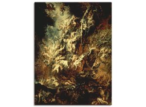 4055327943550 - Kunstdruck ARTLAND Höllensturz der Verdammten I Bilder Gr B H 90 cm x 120 cm Leinwandbild Dark Fantasy Hochformat 1 St beige (naturfarben) Kunstdrucke als Leinwandbild Poster Wandaufkleber in verschied Größen