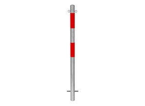 4055381100098 - Sperrpfosten Morion zum Einbetonieren Ø 60 mm feuerverzinkt rot reflektierend 2 Ösen 4055381100098 - Sperrpfosten Morion zum Einbetonieren Ø 60 mm feuerverzinkt rot reflektierend 2 Ösen