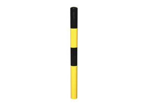 4055381100869 - Sperrpfosten zum Einbetonieren Ø 76 mm schwarz-gelb lackiert 1 Öse 4055381100869 - Sperrpfosten zum Einbetonieren Ø 76 mm schwarz-gelb lackiert 1 Öse