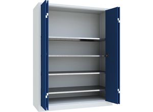 4055479634238 - - Falttürenschrank Vollblechtüren 4 verzinkte Böden BxTxH 1500x600x1950 mm ral 7035 5010