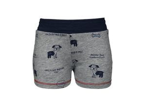 4055502835106 - - Jersey-Shorts POLICE DOG gemustert in grau melange Gr62