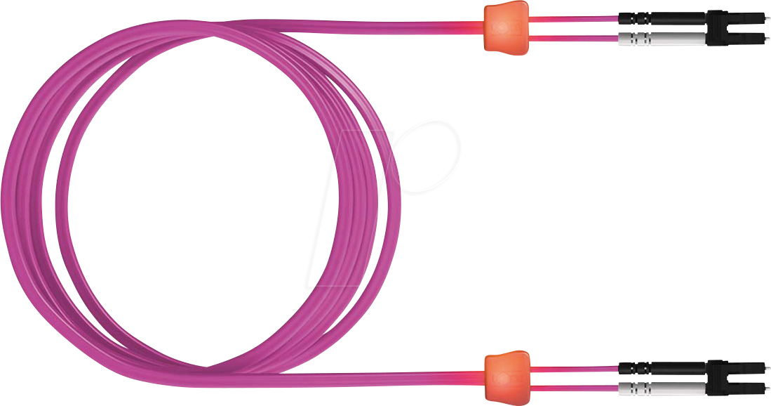 4055516025197 - LSD41100010 - LED LWL Kabel 50 125µm OM4 SC   SC Duplex violett 1 m