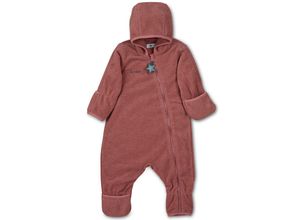 4055579343566 - - Fleece-Overall STERNCHEN in hellrot melange Gr74