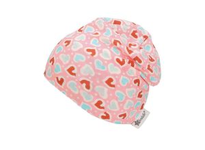 4055579660373 - - Beanie HEARTS AOP in rosa Gr49