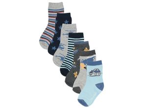 4055579866386 - - Socken WILDFLUG 7er-Pack in hellgrau meliert Gr17 18