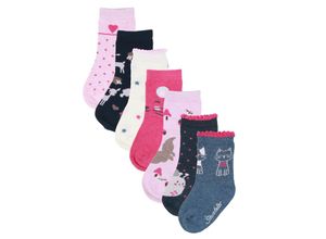 4055579866485 - - Socken KITTY 7er-Pack in rosa meliert Gr19-22