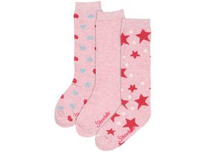 4055579883284 - - Kniestrümpfe HERZEN 3er-Pack in rosa Gr23-26