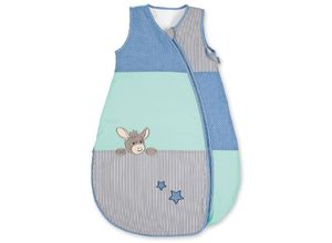 4055579958395 - Sterntaler® Schlafsack Print Patch für Babys und Kleinkinder blau 74