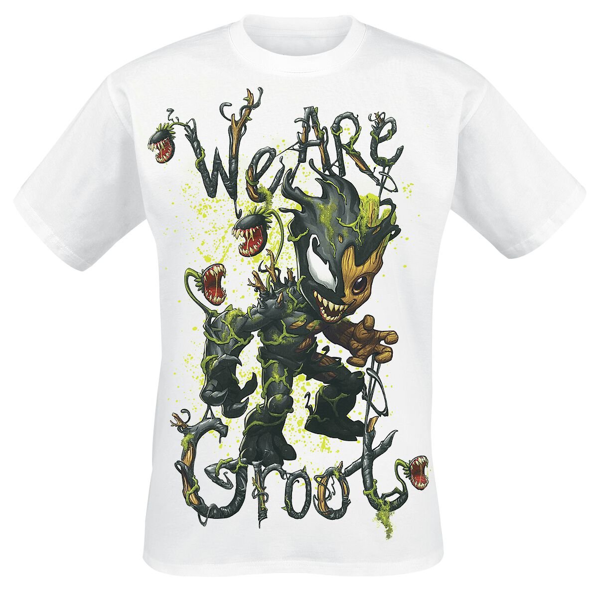 4055585306180 - Venomized Groot - We Are Groot T-Shirt weiß in S